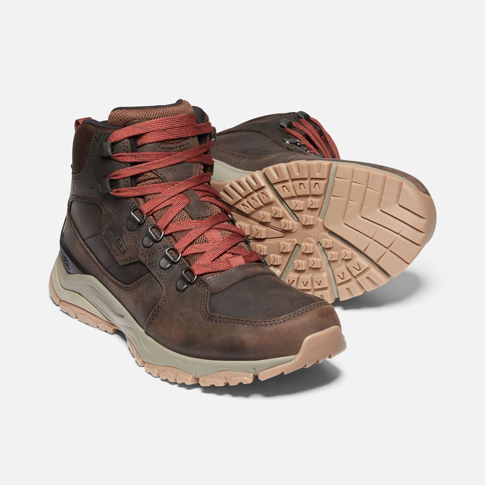 Bottes de Randonnée Keen Homme Rouge/Marron | Innate Cuir Waterproof | VQECA-9417